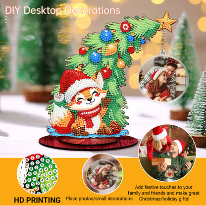 Photo Christmas Tree 5D DIY Diamond Art Tabletop Wood Decorations Ornament Kits
