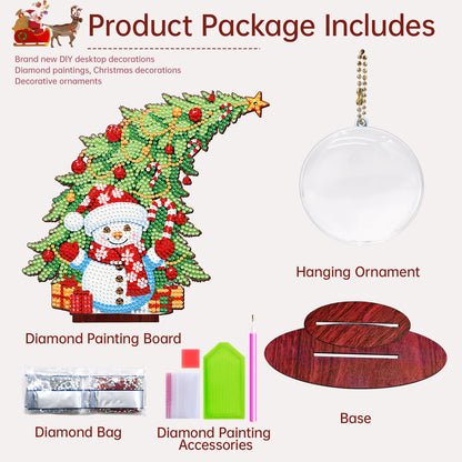 Photo Christmas Tree 5D DIY Diamond Art Tabletop Wood Decorations Ornament Kits