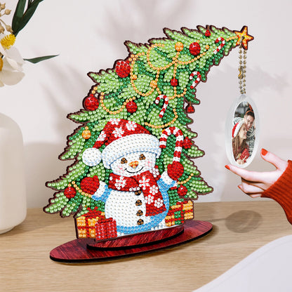 Photo Christmas Tree 5D DIY Diamond Art Tabletop Wood Decorations Ornament Kits