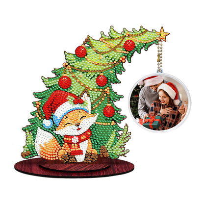 Photo Christmas Tree 5D DIY Diamond Art Tabletop Wood Decorations Ornament Kits