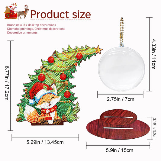 Photo Christmas Tree 5D DIY Diamond Art Tabletop Wood Decorations Ornament Kits