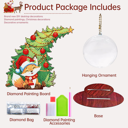 Photo Christmas Tree 5D DIY Diamond Art Tabletop Wood Decorations Ornament Kits