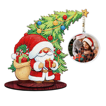 Photo Christmas Tree 5D DIY Diamond Art Tabletop Wood Decorations Ornament Kits