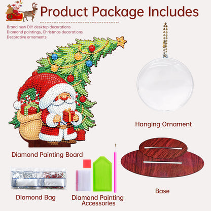 Photo Christmas Tree 5D DIY Diamond Art Tabletop Wood Decorations Ornament Kits