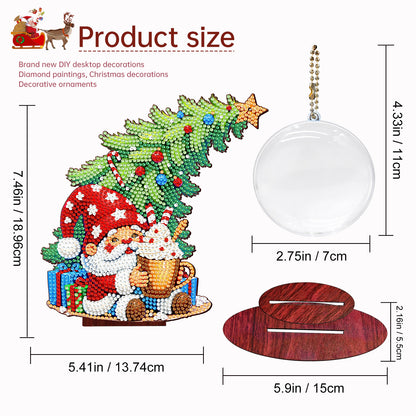 Photo Christmas Tree 5D DIY Diamond Art Tabletop Wood Decorations Ornament Kits