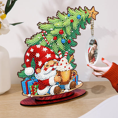 Photo Christmas Tree 5D DIY Diamond Art Tabletop Wood Decorations Ornament Kits