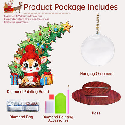 Photo Christmas Tree 5D DIY Diamond Art Tabletop Wood Decorations Ornament Kits