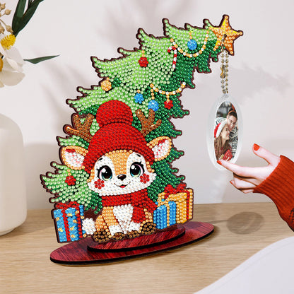 Photo Christmas Tree 5D DIY Diamond Art Tabletop Wood Decorations Ornament Kits