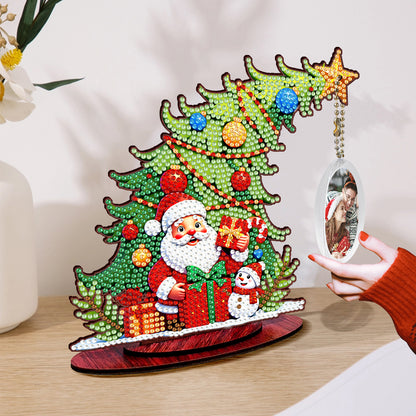 Photo Christmas Tree 5D DIY Diamond Art Tabletop Wood Decorations Ornament Kits