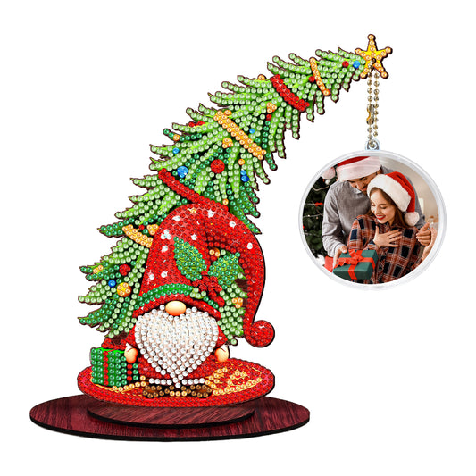 Photo Christmas Tree 5D DIY Diamond Art Tabletop Wood Decorations Ornament Kits
