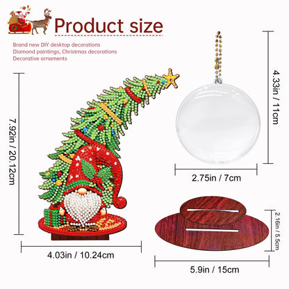 Photo Christmas Tree 5D DIY Diamond Art Tabletop Wood Decorations Ornament Kits