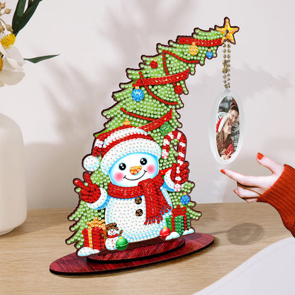 Photo Christmas Tree 5D DIY Diamond Art Tabletop Wood Decorations Ornament Kits
