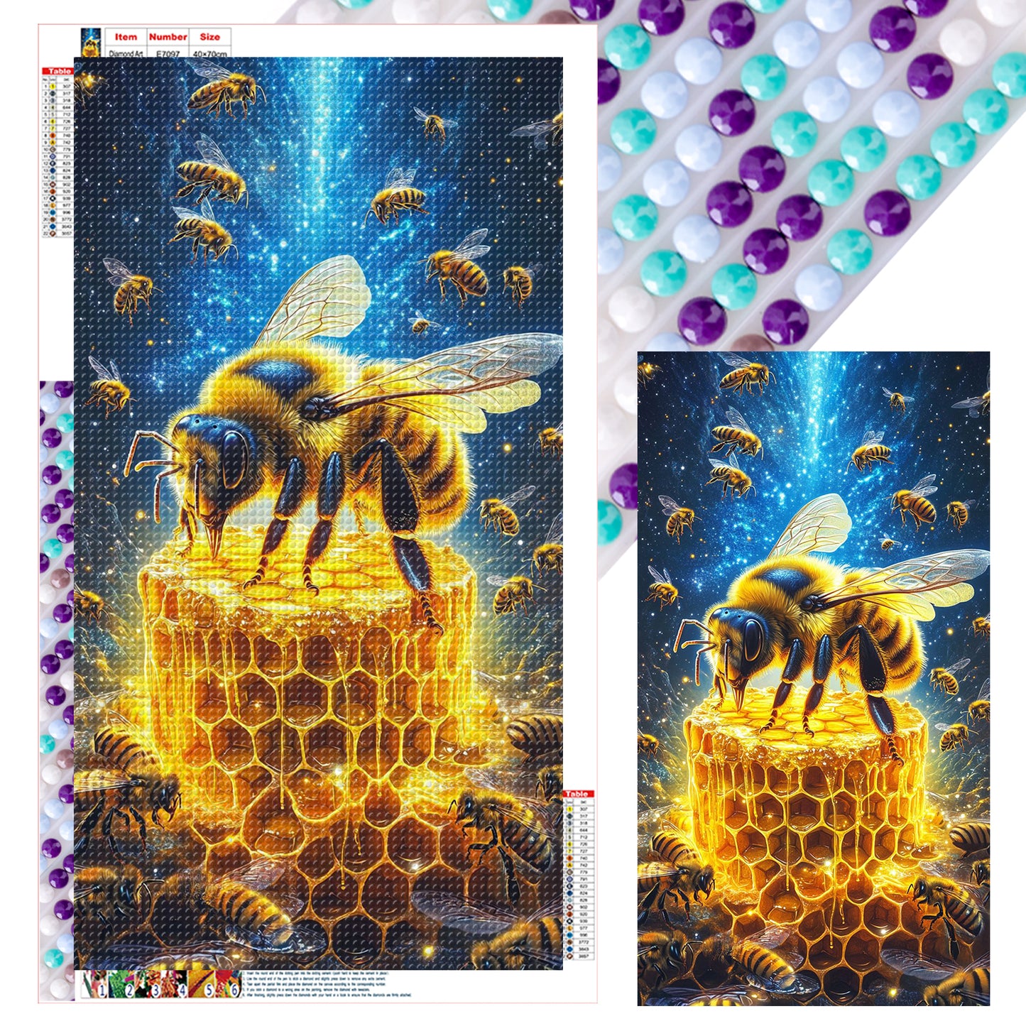 Bee - Full Round Drill Diamond Painting 40*70CM
