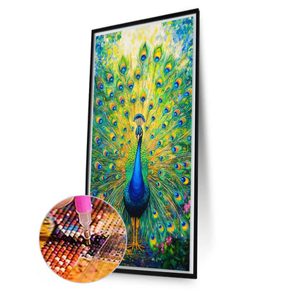 Peacock - Full Round Drill Diamond Painting 40*70CM