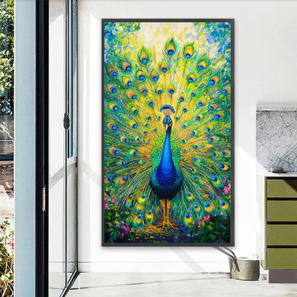 Peacock - Full Round Drill Diamond Painting 40*70CM