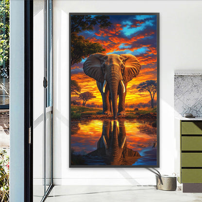 Elephant - Full Round Drill Diamond Painting 40*70CM