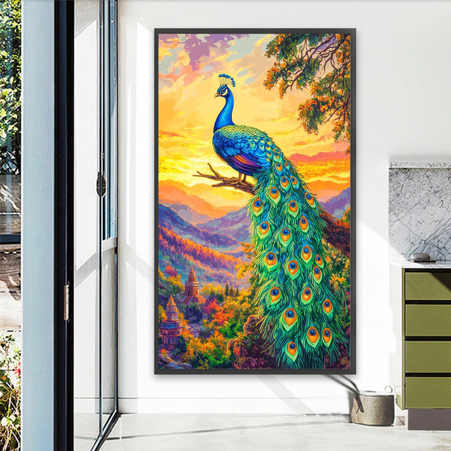 Peacock - Full Round Drill Diamond Painting 40*70CM