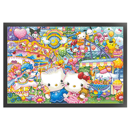 Kitty Amusement Park - 11CT Stamped Cross Stitch 110*78CM (Mona Lisa Brand)