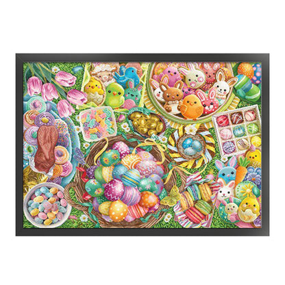 Easter Egg Story - 11CT Stamped Cross Stitch 150*110CM (Mona Lisa Brand)