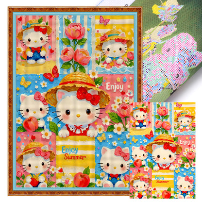 Hello Kitty - 11CT Stamped Cross Stitch 50*70CM (Mona Lisa Brand)