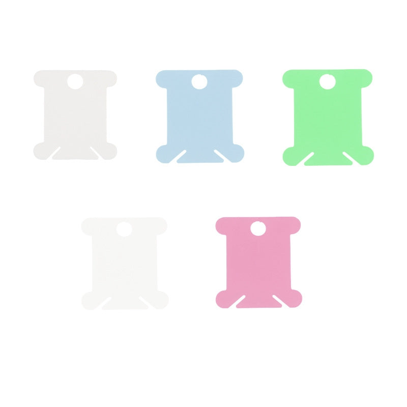 100 PCS Embroidery Floss Bobbins Plastic Embroidery Thread Cards (Random)