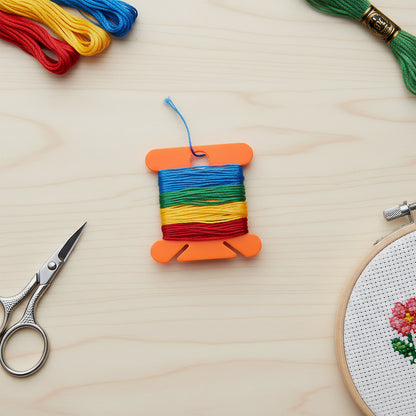 100 PCS Embroidery Floss Bobbins Plastic Embroidery Thread Cards (Random)