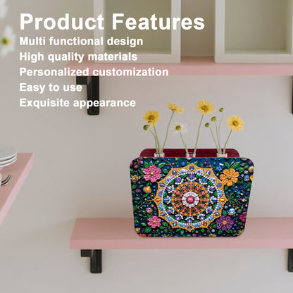 Mandala DIY Flower Vase Wooden Double Sided Desktop Diamond Art Kit Home Decor