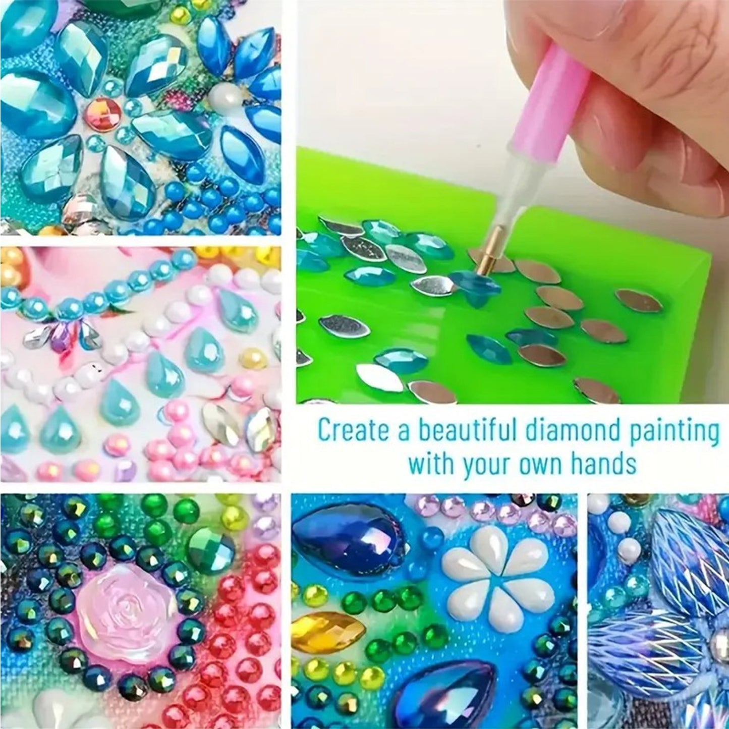 Mandala DIY Flower Vase Wooden Double Sided Desktop Diamond Art Kit Home Decor