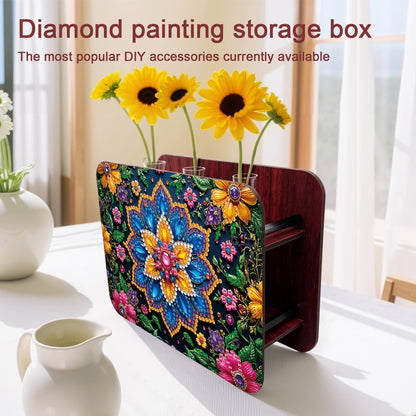 Mandala DIY Flower Vase Wooden Double Sided Desktop Diamond Art Kit Home Decor