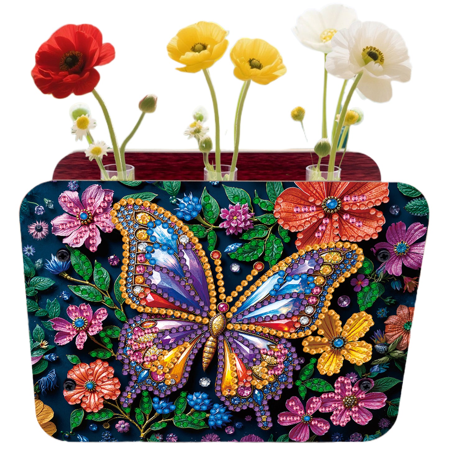 Butterfly DIY Flower Vase Wooden Double Sided Desktop Diamond Art Kit Home Decor