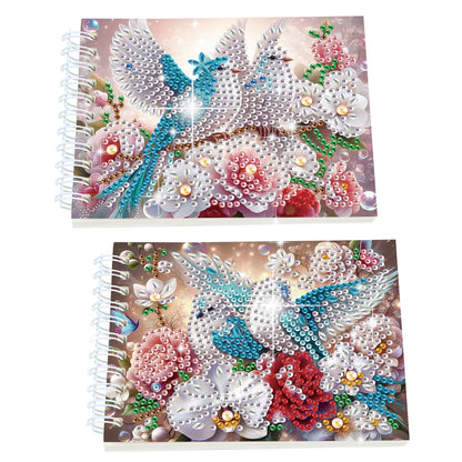 2 Pack Dove Bluebird DIY Diamond Art Spiral Notebook Kit 80Pages No Lines Gifts