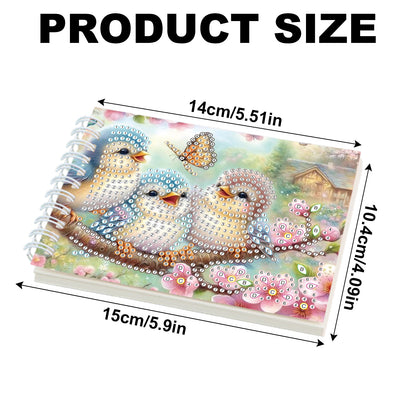 2 Pack Bluebird DIY Diamond Art Spiral Notebook Kit 80Pages No Lines for Adults