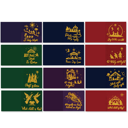 12pcs Faith Theme DIY Diamond Art Greeting Cards with Envelope for Birthday Gift