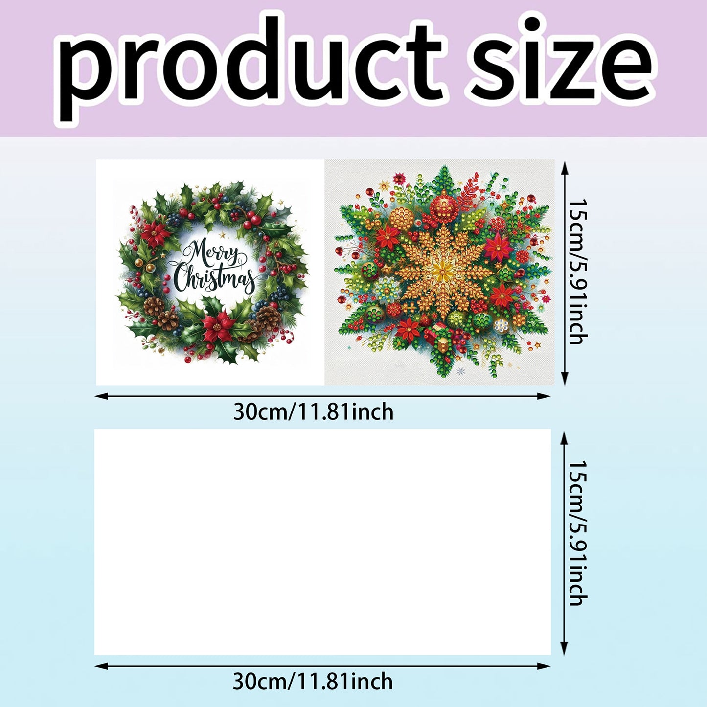 12Pcs Xmas Snowflake DIY Diamond Painting Greeting Cards for Adult Holiday Gifts