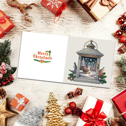 12Pcs Xmas Dog DIY Diamond Painting Greeting Cards for Adult Holiday Gifts