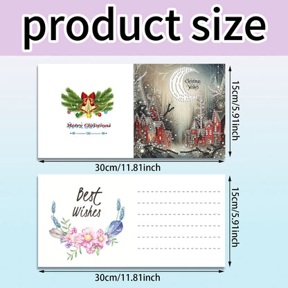 12Pcs Christmas Snowman DIY Diamond Painting Greeting Cards for Adults Gifts