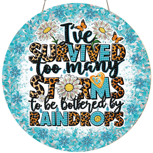 Storm 2D Flat DIY Acrylic Diamond Painting Pendants Crafts Kit Home Wall Decor