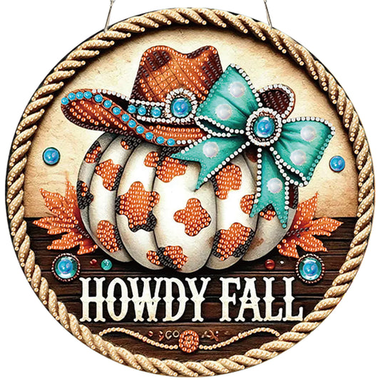 Autumn 2D Flat DIY Acrylic Diamond Painting Pendant Crafts Kit Home Wall Decor