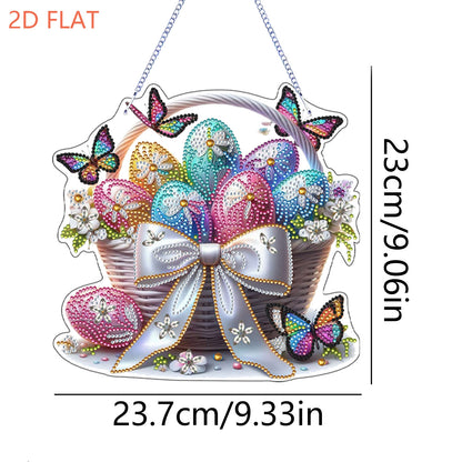 Easter 2D Flat DIY Hanging Diamond Art Ornament Home Window Pendant (Easter Egg)
