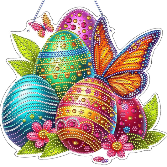 Easter 2D Flat DIY Hanging Diamond Art Ornament Home Window Pendant (Butterfly)