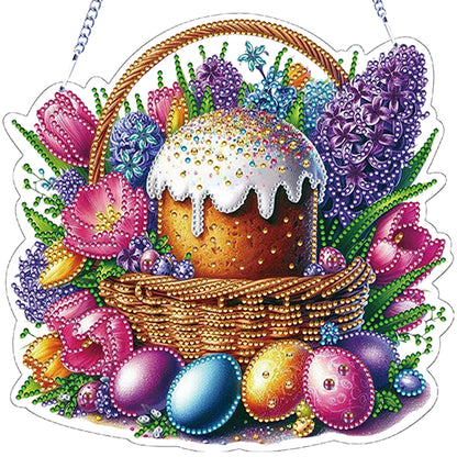 Easter 2D Flat DIY Hanging Diamond Art Ornament Home Window Pendant (Easter Egg)