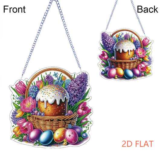Easter 2D Flat DIY Hanging Diamond Art Ornament Home Window Pendant (Easter Egg)