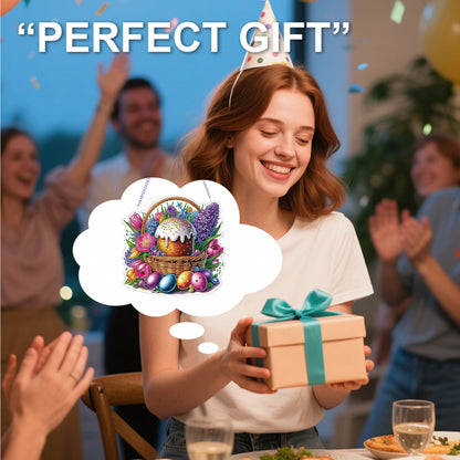 Easter 2D Flat DIY Hanging Diamond Art Ornament Home Window Pendant (Easter Egg)