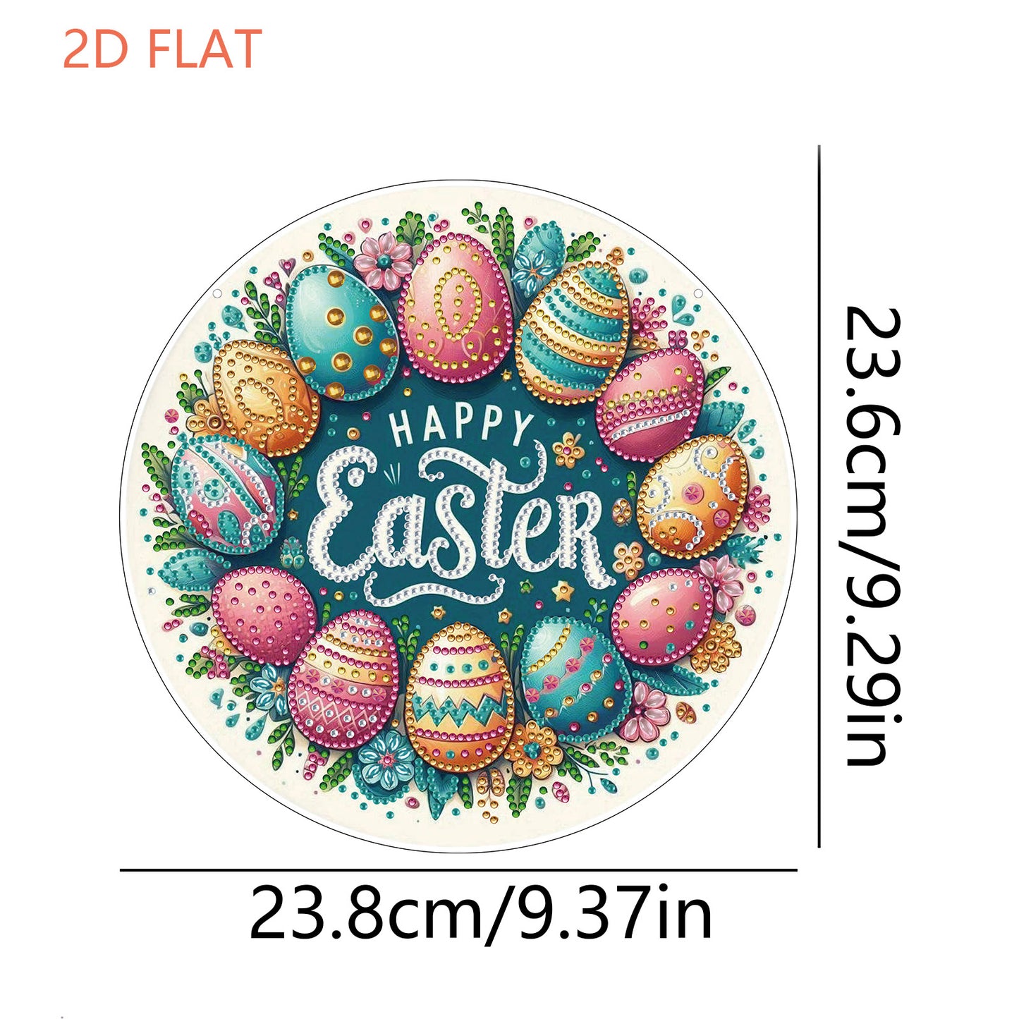 Easter 2D Flat DIY Hanging Diamond Art Ornament Home Window Pendant (Easter Egg)