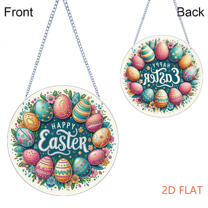 Easter 2D Flat DIY Hanging Diamond Art Ornament Home Window Pendant (Easter Egg)