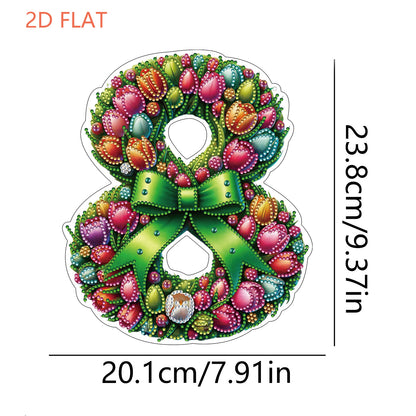 Easter 2D Flat DIY Hanging Diamond Art Ornament Home Window Pendant (Tulip)