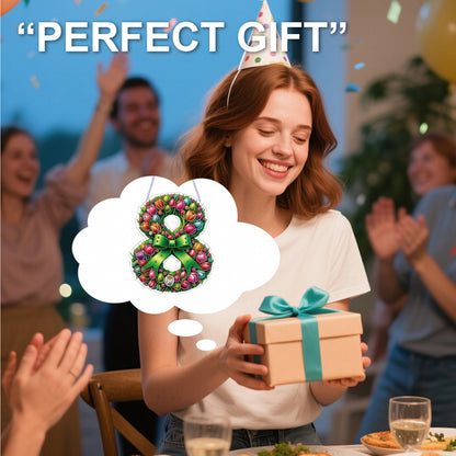 Easter 2D Flat DIY Hanging Diamond Art Ornament Home Window Pendant (Tulip)