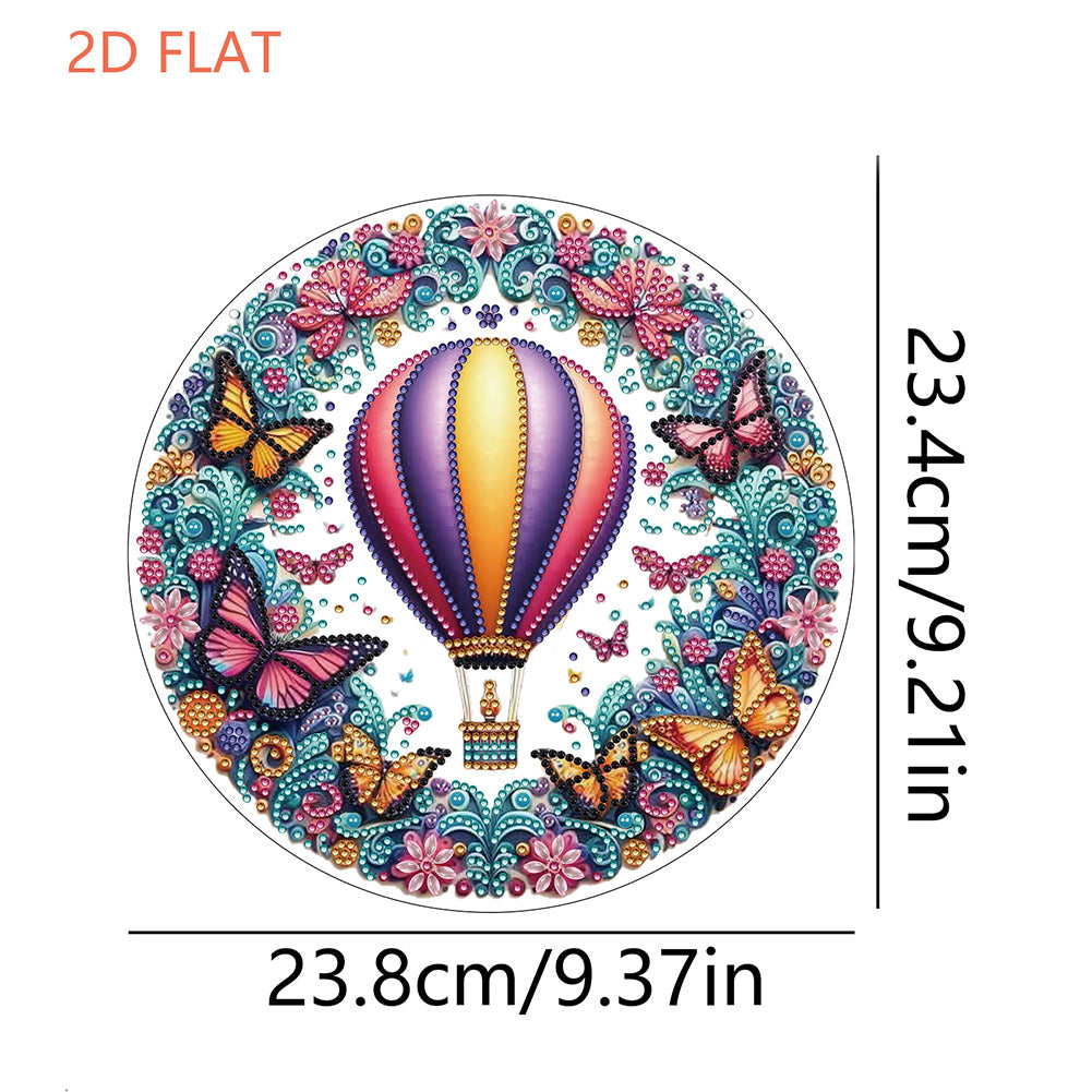 Flower Bird 2D Flat DIY Hanging Diamond Art Ornament Window Pendant (Balloon)