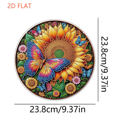 Flower Bird 2D Flat DIY Hanging Diamond Art Ornament Window Pendant (Butterfly)