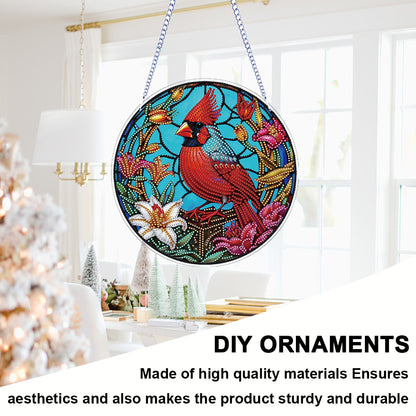 Flower Bird 2D Flat DIY Hanging Diamond Art Ornament Window Pendant (Garland)
